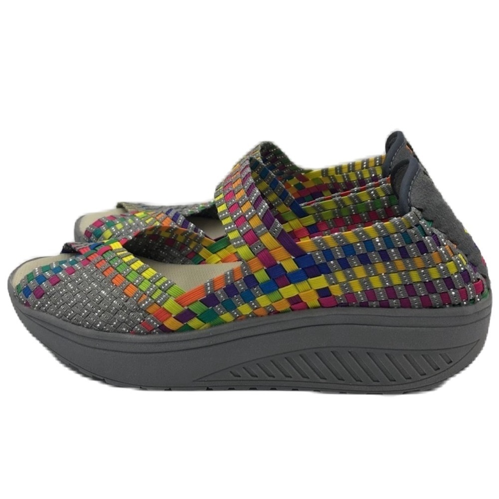 Corkus Women's Colorful Wedge Sandals Mary Janes Slip On Open Toe Beth Size 10